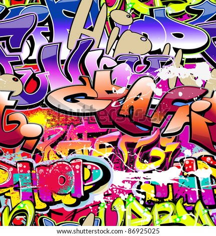 Graffiti Urban Wall Background Stock Vector 67070743 - Shutterstock