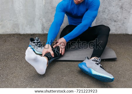 Femdom while his ankle is injured Busty eden pic