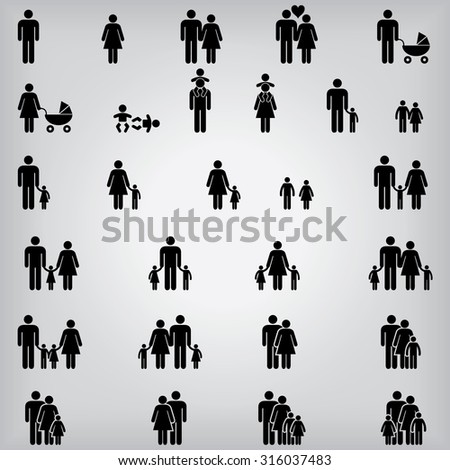 Family Tree Genealogy Diagram Stick Figure Stock Illustration 136701422 ...
