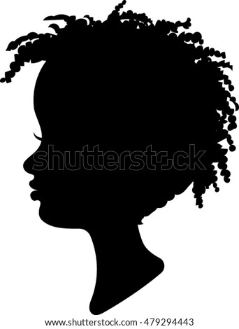 African American Profile Silhouettes Women Vector Stock 