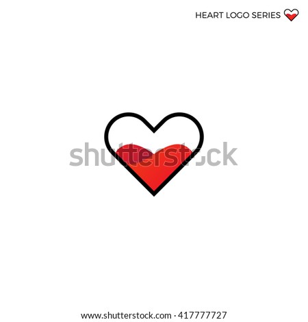 Set Heart Vector Logo Line Art Stock Vector 417777709 - Shutterstock