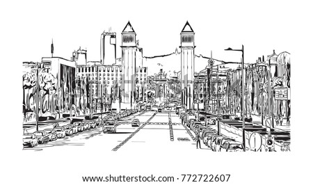 Pencil Drawing London Bridge Stock Photo 99109415 - Shutterstock