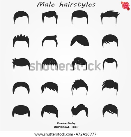 Mustache Beard Hair Style Set Stock Vector 112553876 - Shutterstock