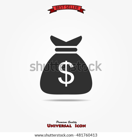 Money Icon Bag Vector Stock Vector 148439576 - Shutterstock