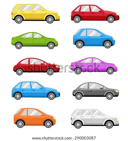 Vector Suv Car Side Front Back Stock Vector 279052346 - Shutterstock