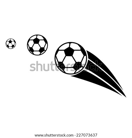 Flying Soccer Ball Stock Vector 264869633 - Shutterstock