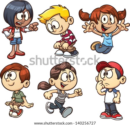 cartoon kids vector clip art illustration with simple gradients each on a separate layer - Cartoon Pictures Of Kids cartoon kids vector clip art illustration with simple gradients each on a separate layer - Cartoon Pictures Of Kids