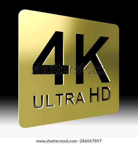 4k Ultra Hd Sign Reflection Stock Vector 253785661 - Shutterstock