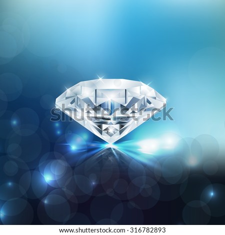Diamond Drop Water Concept Diamond First Stock Vector 36012328 ...