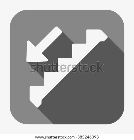 Down Staircase Icon Vector Icon Flat Stock Vector 470411054 - Shutterstock
