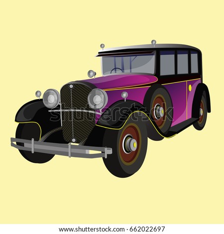 Old Car Cartoon Stock Vector 99297527 - Shutterstock