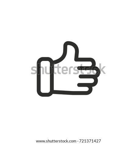 Hand Icon On White Background Vector Stock Vector 312759983 - Shutterstock