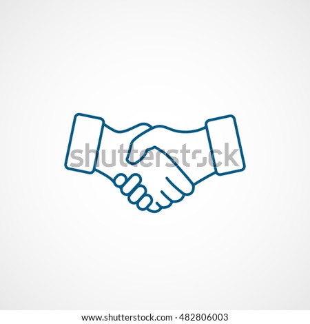 Handshake Vector Icon Flat Style Graphic Stock Vector 600956510