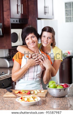 Mom Teen Daughter Daughter Mom Kitchen Teen