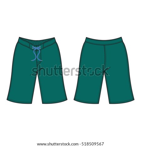 Vector Illustration Mens Womens Tshirt Shorts Stock Vector 502532197 Shutterstock Board Shorts Template