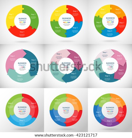 Vector Circle Arrows Infographic Template Cycling Stock Vector ...