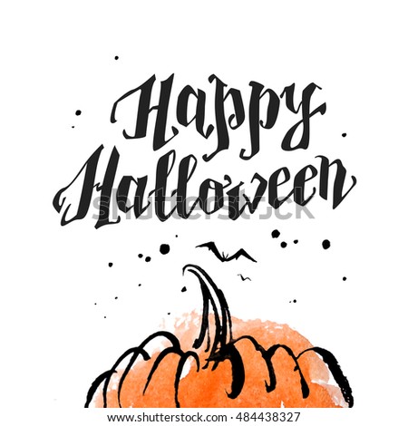watercolor artistic hand drawn halloween design isolated on white background good for party invitation - Good Halloween Font watercolor artistic hand drawn halloween design isolated on white background good for party invitation - Good Halloween Font