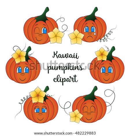 Autumn Still Life Pumpkins Stock Vector 112680068 - Shutterstock