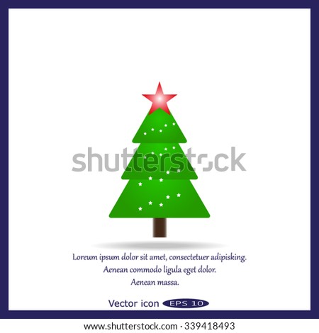 Beautiful Christmas Tree Stock Vector 342209030 - Shutterstock