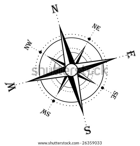 Distressed Compass Rose Vector Stock Vector 29203780 - Shutterstock