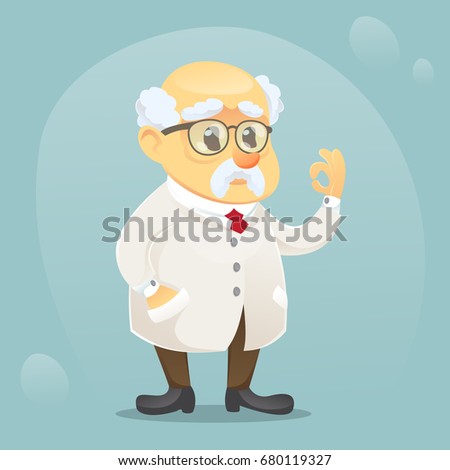 Old Scientist Testtube Icon Retro Cartoon Stock Vector 540043255 ...