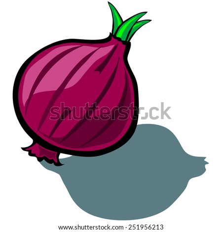 Download Cute Vector Cartoon Onion Onion Half Stock Vector ...