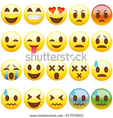 Emoji Seamless Pattern On White Background Stock Vector 497158807 ...