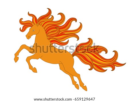Running Horse Black Silhouette Vector Illustration Stock Vector ...