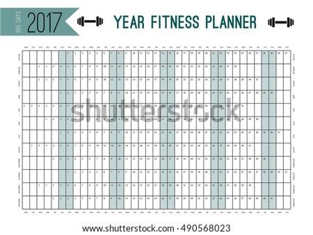 Year Wall Planner Plan Out Your Stock Vector 428150239 - Shutterstock