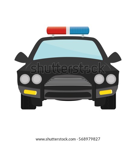 Cartoon Police Car Stock Vector 357280784 - Shutterstock