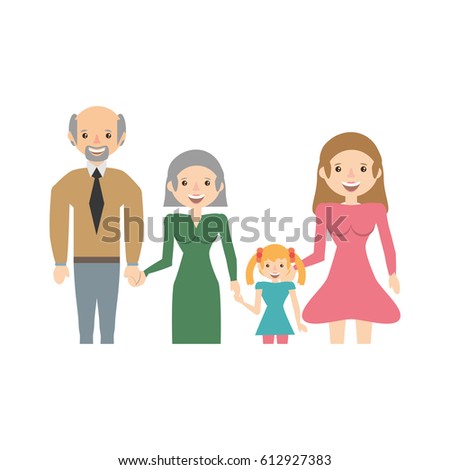 Family Mom Dad Daughter Son Stock Vector 66244204 - Shutterstock