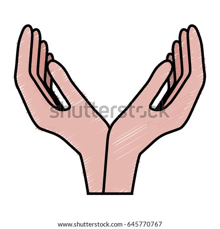 Illustration Pair Cartoon Hands Making W Stock Vector 106599917 ...