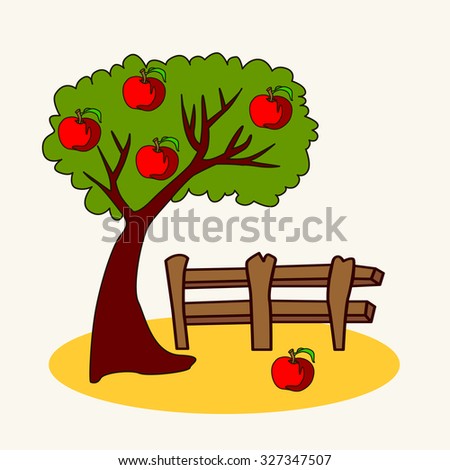 Kids Harvesting Apples Stock Vector 270885908 - Shutterstock