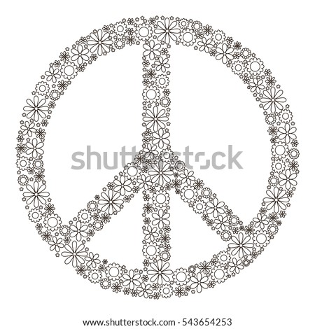 Sketchy Doodle Peace Sign Vector Illustration Stock Vector 35140690 ...