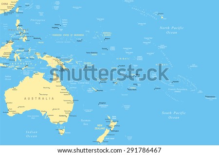 Hawaii Islands Political Map Capital Honolulu Stock Vector 196739723 ...