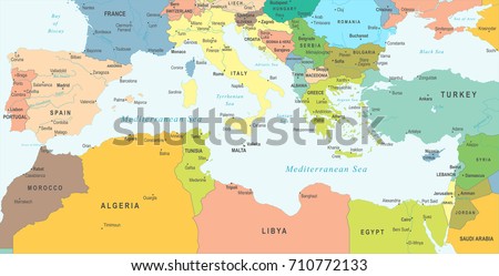 Asia Map Highly Detailed Vector Illustration Stock Vector 299173025 ...