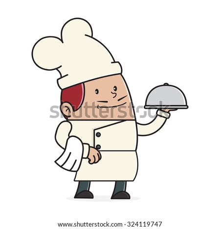 Cute Little Chef Cartoon Character Holding Stock Vector 159021449 ...