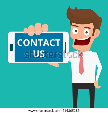 Contact Us Cartoon >> Businessman Businesswoman Holding Welcome Sign Vector Contact Us Cartoon >> Businessman Businesswoman Holding Welcome Sign Vector