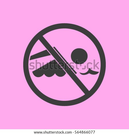 No Swimming Sign Vector Stock Vector 589415942 - Shutterstock