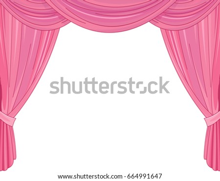 Vector Stage Pink Curtains Stock Vector 77020246 - Shutterstock