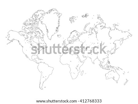 World Map Globe Pencil Drawing Stock Illustration 137348843 - Shutterstock