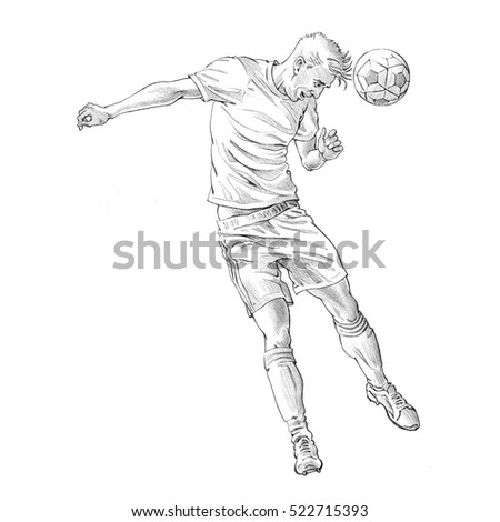 Handdrawn Sketch Pencil Illustration Football Soccer Stock Illustration ...