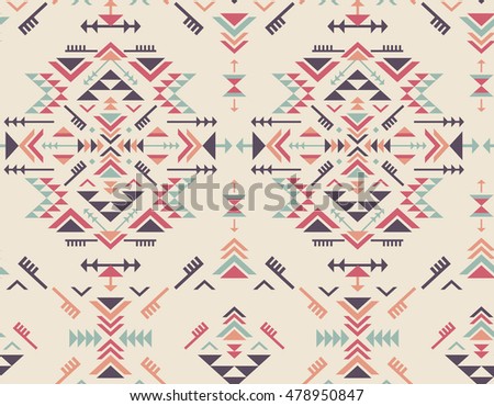 Navajo Aztec Big Pattern Vector Illustration Stock Vector 245016655 ...