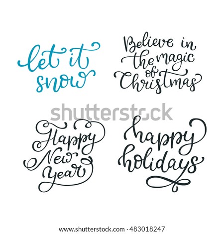 Set Hand Drawn Vector Quotes Let Stock Vector 497677432 