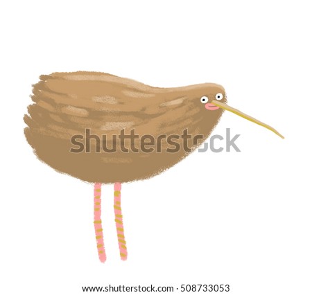 Bird Kiwi Illustration Children Stock Vector 481462444 - Shutterstock