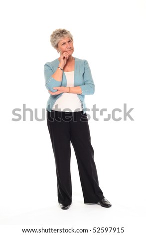 Senior Citizen Woman Standing Full Length Stock Photo 410459509 