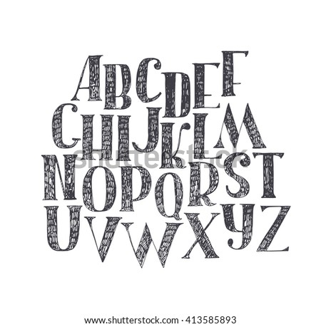 Printables A To Z Stylish Font Style ink alphabet r z freehand stylish stock illustration 377510467 english hand drawn abc from a to capital font made with nib and serif