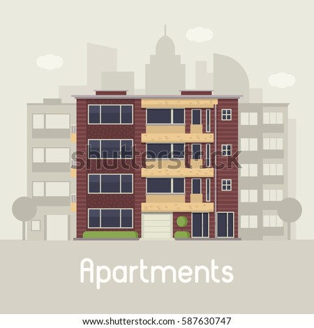 Apartment Building Illustration apartment building front view on urban stock vector 587630702 Apartment Building Illustration apartment building front view on urban stock vector 587630702