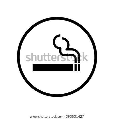 Smoking Sign Cigarette Icon Stock Vector 169818002 - Shutterstock