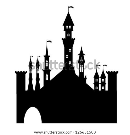 Vector Set Castle Silhouette Stock Vector 113874178 - Shutterstock